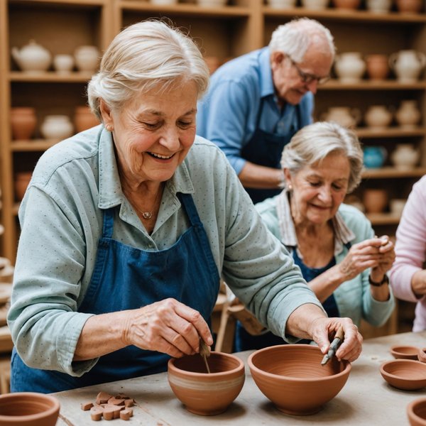 Quels sont les avantages des ateliers de poterie pour la relaxation et la motricité fine des seniors ?